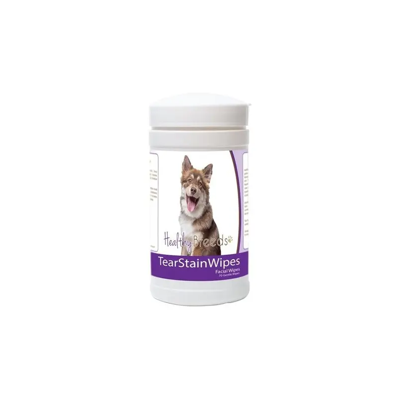 Healthy Breeds 840235172918 Finnish Lapphund Tear Stain Wipes - 70 Count