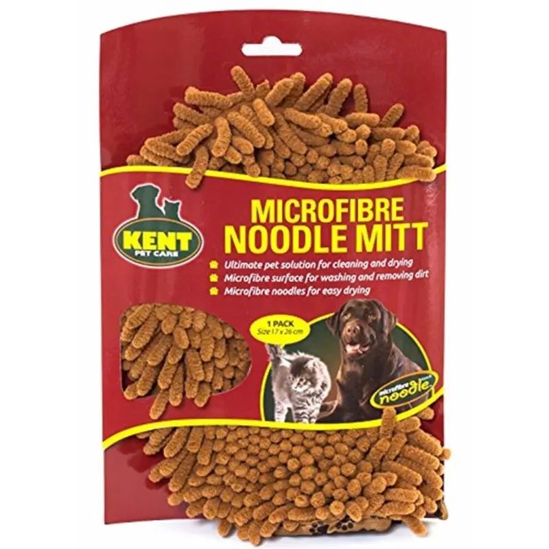 Kent Microfibre Noodle Mitt Ultimate Pet Solution For Washing Cleaning & Drying