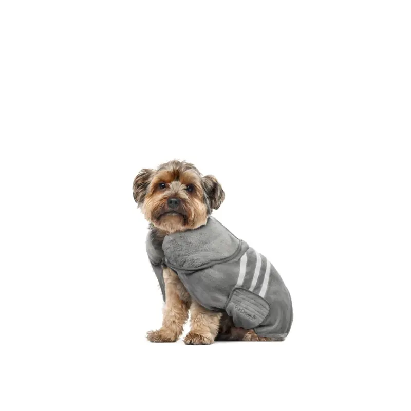 Keplin Grey (2Xs) Furdreams Dog Robe, Super Absorbent & Quick Drying