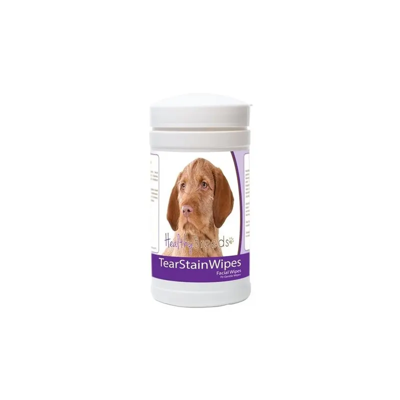 Healthy Breeds 840235172499 Wirehaired Vizsla Tear Stain Wipes - 70 Count