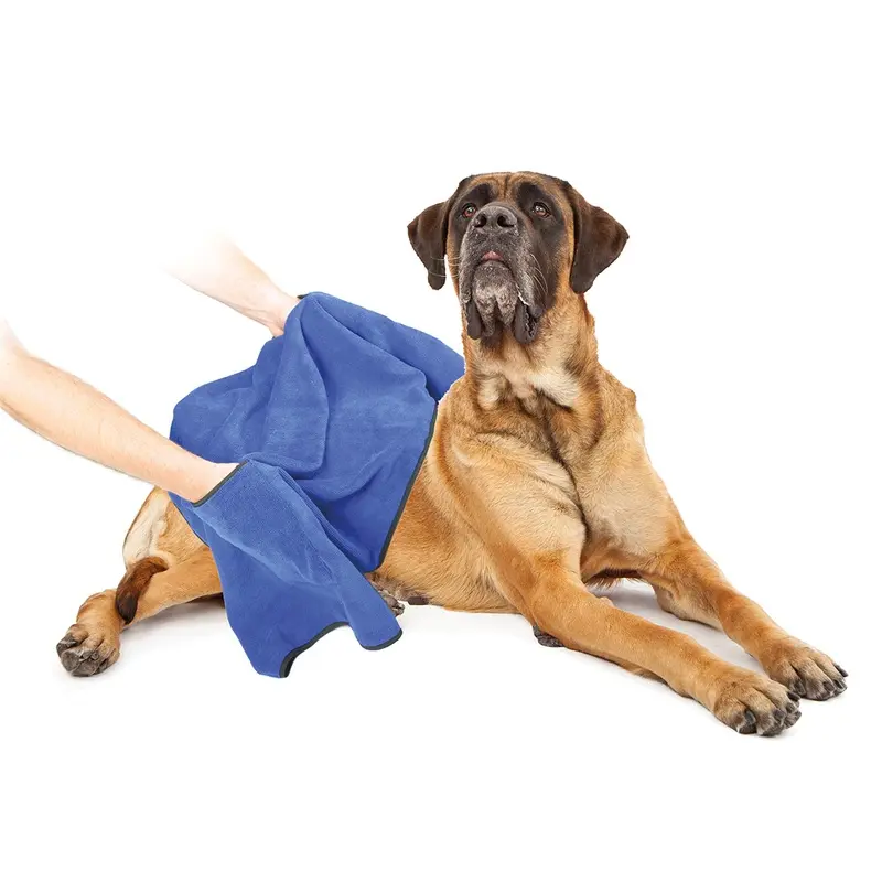 Duvoplus Bleu Microfiber Dog Towel