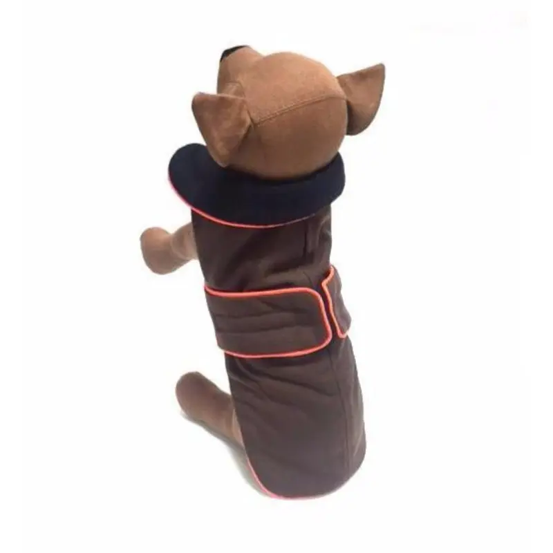 Zoomies Classic Coat - Coffee/Orange