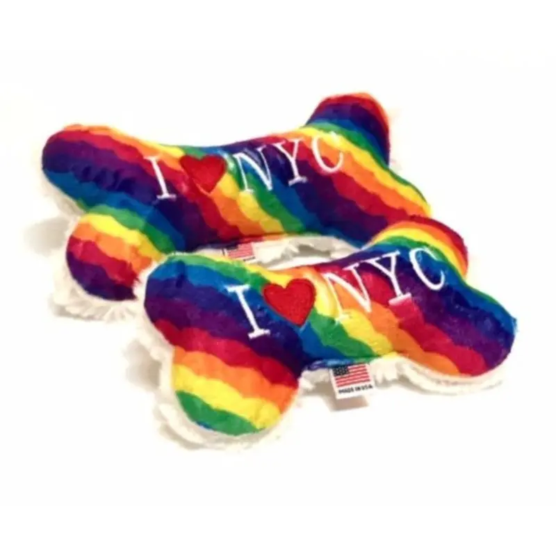 Rainbow  I LOVE NYC Bone Toy