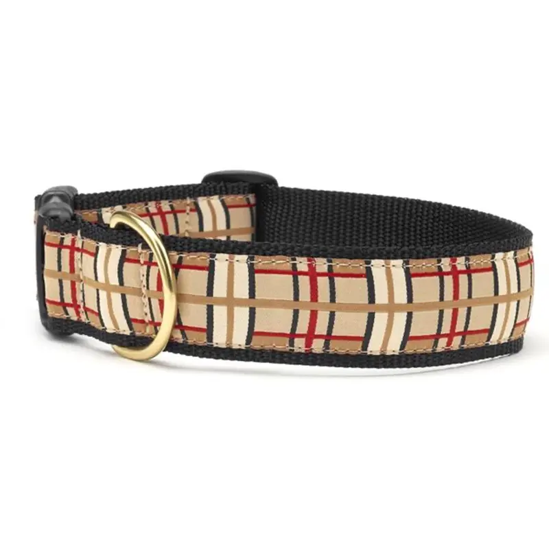 Up Country Plaid Extra Wide Dog Collar 1.5"