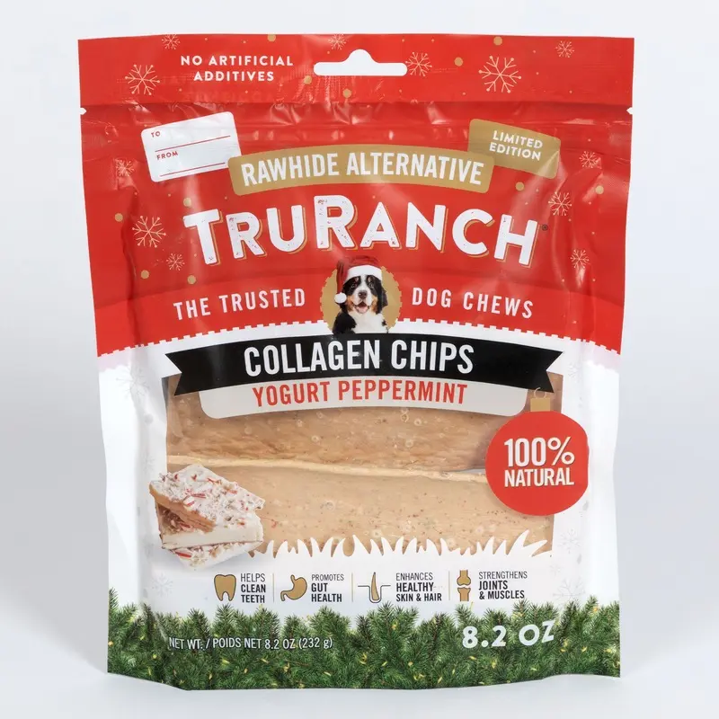 TruRanch Collagen Chips Peppermint Yogurt Dog Chews