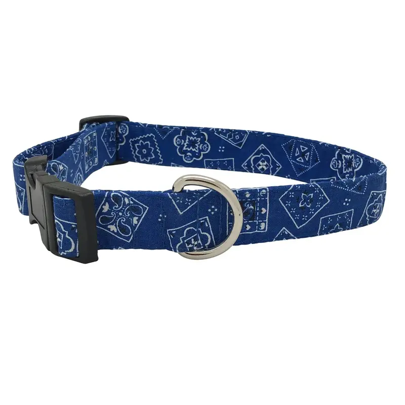 Blue Bandanas Dog Collar