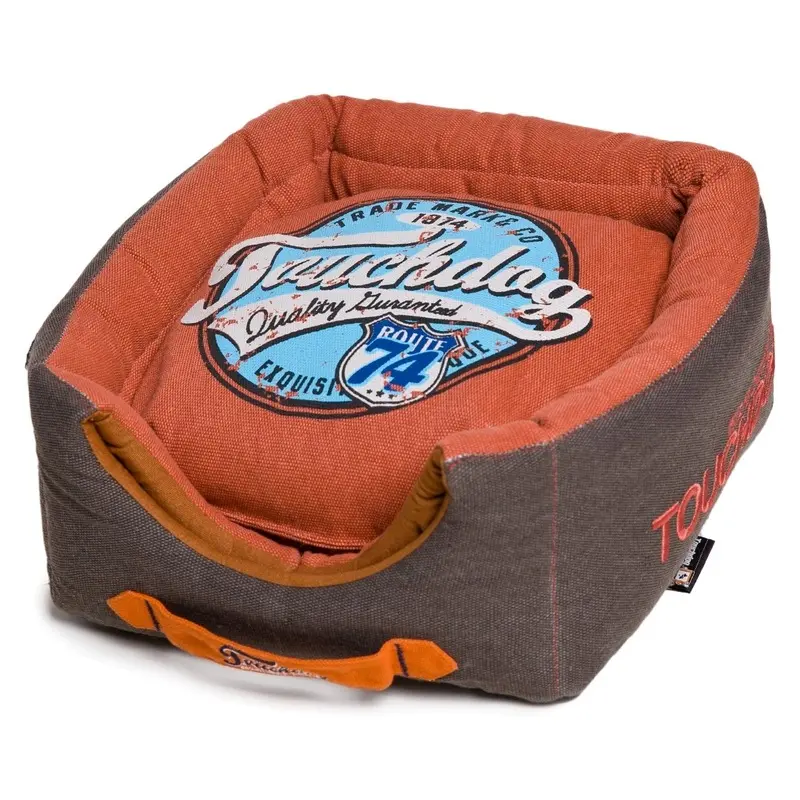 Touchdog Vintage Printed Dog House Bed