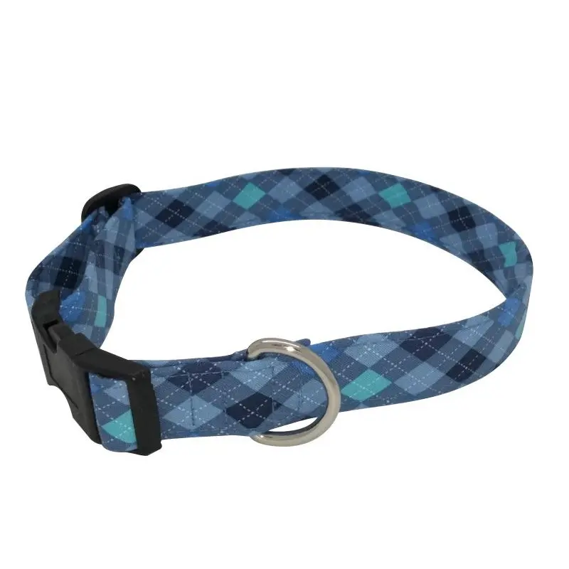 Blue Argyle Dog Collar