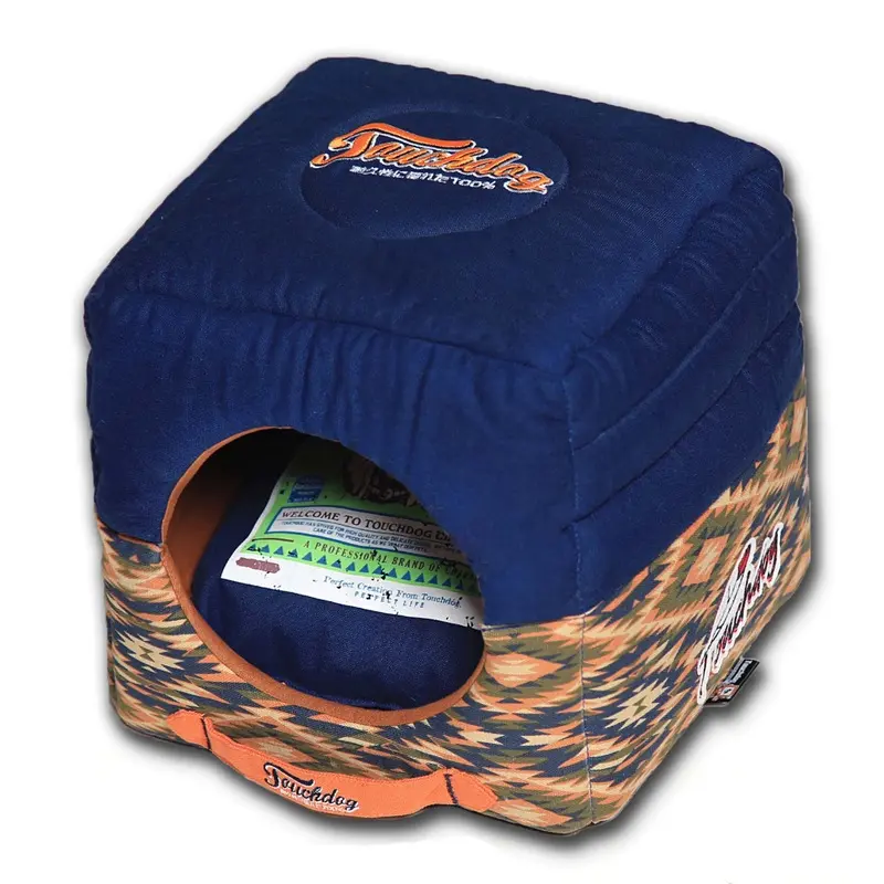 Touchdog 70's Vintage Tribal Dog House Bed