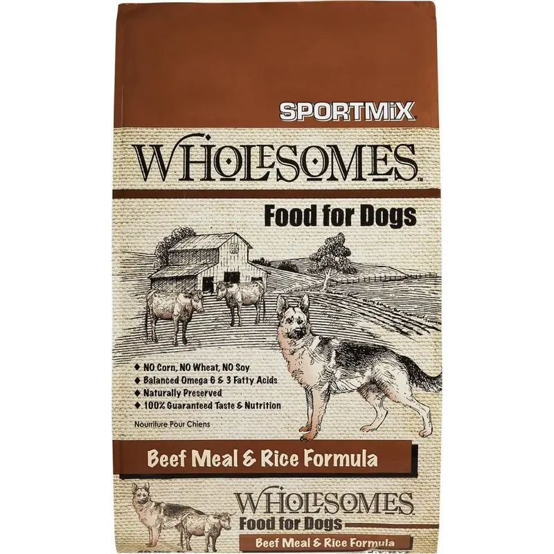 SPORTMiX Wholesomes Beef Meal & Rice Recipe Dry Dog Food