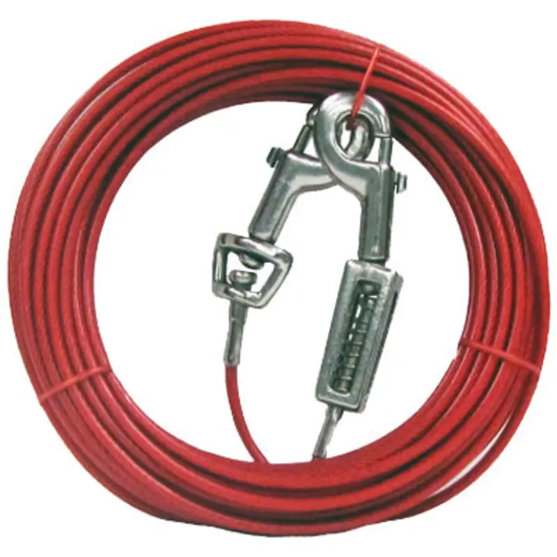 TIE OUT CABLE W/SPRING 15FT