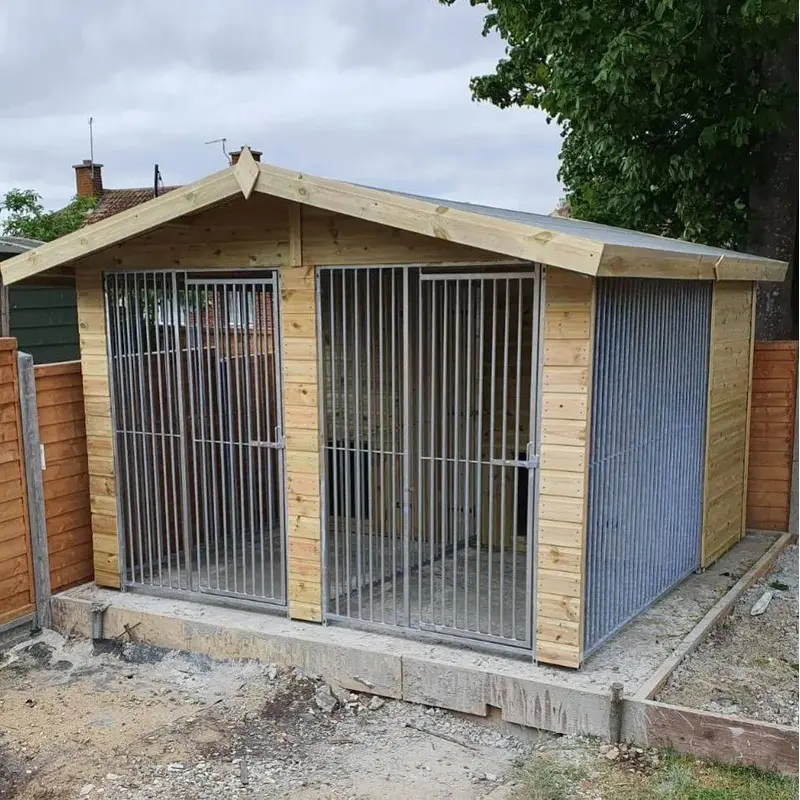 Benchmark Dog Kennel - Double 10 x 8ft, Premium Wood Range