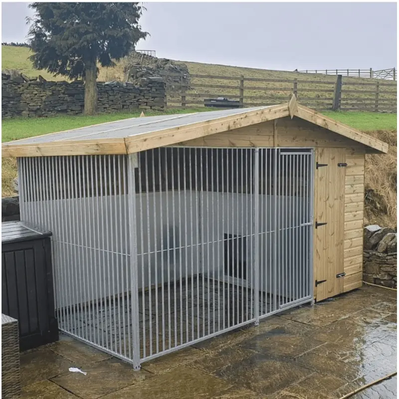 Benchmark Dog Kennel - Single 12 x 6.5ft, Premium Wood Range