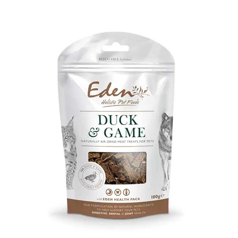 Eden Duck & Game Treats for Dogs and Cats 100g