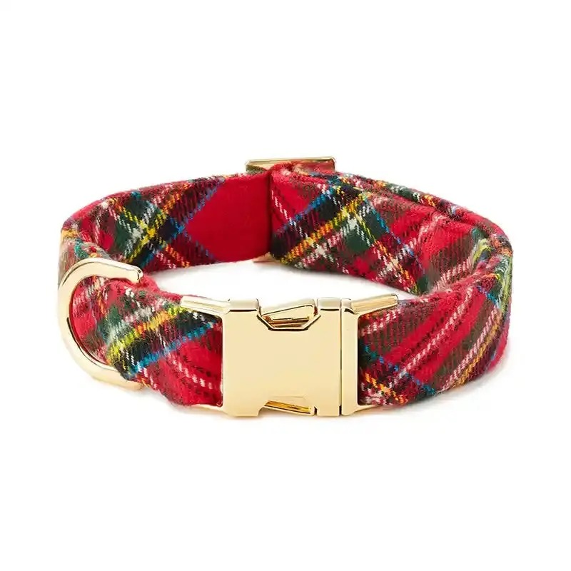 Tartan Plaid Flannel Dog Collar