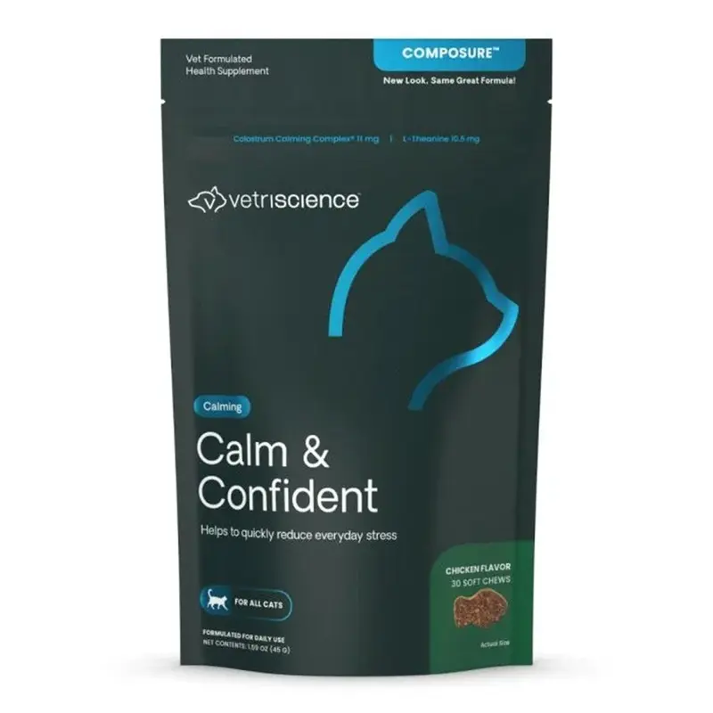 VetriScience Composure Cat Calming Chews Chicken Flavor 30 Count