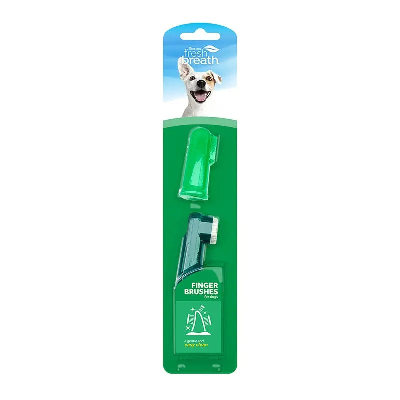 TropiClean Fresh Breath Finger Brushes for Dogs 2 Count