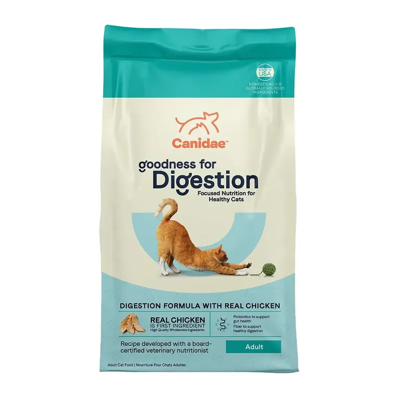 CANIDAE PURE Goodness for Digestion Adult Dry Cat Food Real Chicken 5-lb