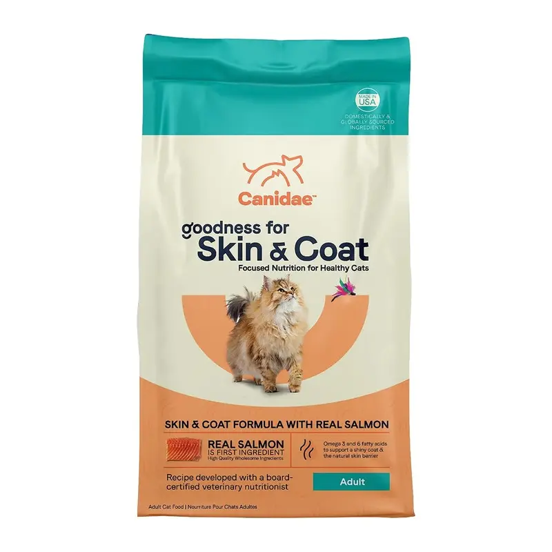 CANIDAE PURE Goodness for Skin & Coat Adult Dry Cat Food Salmon 5-lb