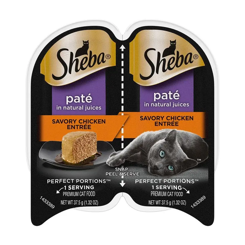 Sheba Perfect Portions Pate Wet Cat Food Savory Chicken 2.6-oz