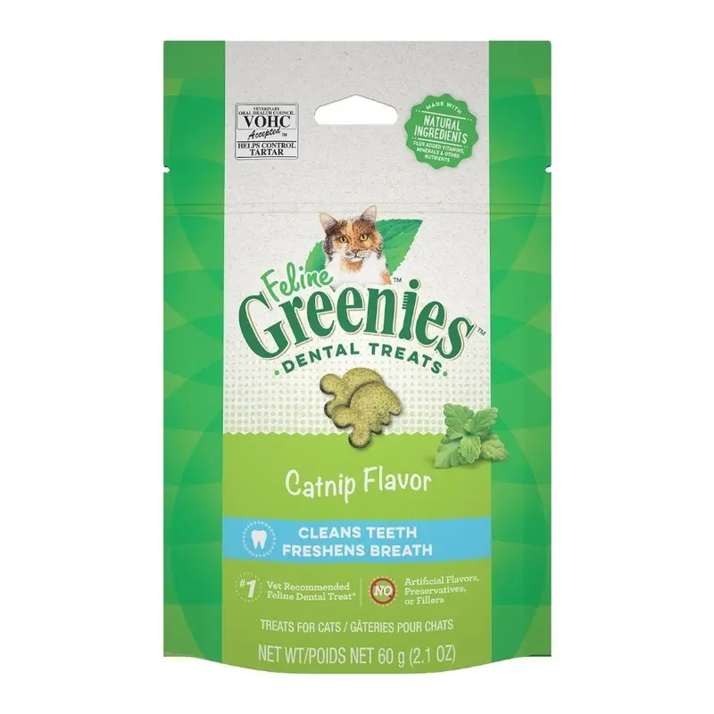 Greenies Feline Catnip Flavor Dental Treats for Cats 2.5-oz