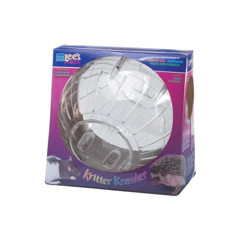 Lee's Aquarium & Pet Products Kritter Krawler Clear View-Thru Running Ball Jumbo