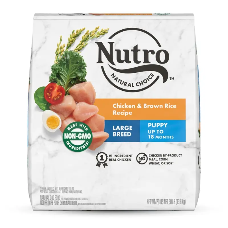 Nutro Natural Choice Chicken & Brown Rice Large Breed Puppy Dry Dog Food 30-lb