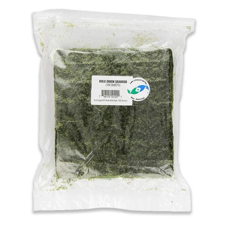 Two Little Fishies Julian Sprung's Seaveggies Green Seaweed Fish Food 100 Count