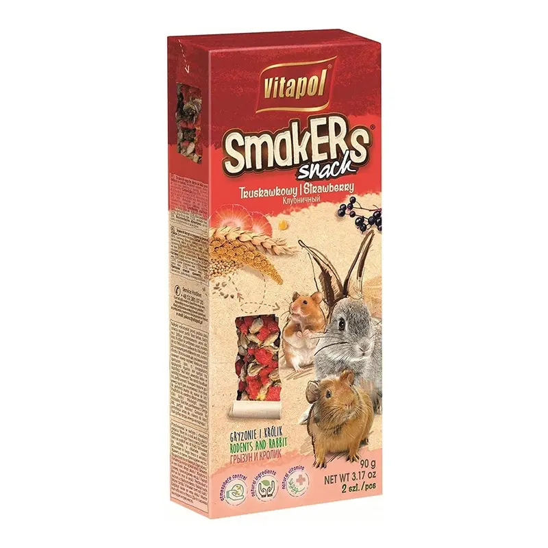 A & E Cage Vitapol Smakers Small Animal Treat Stick Strawberry 2 Count