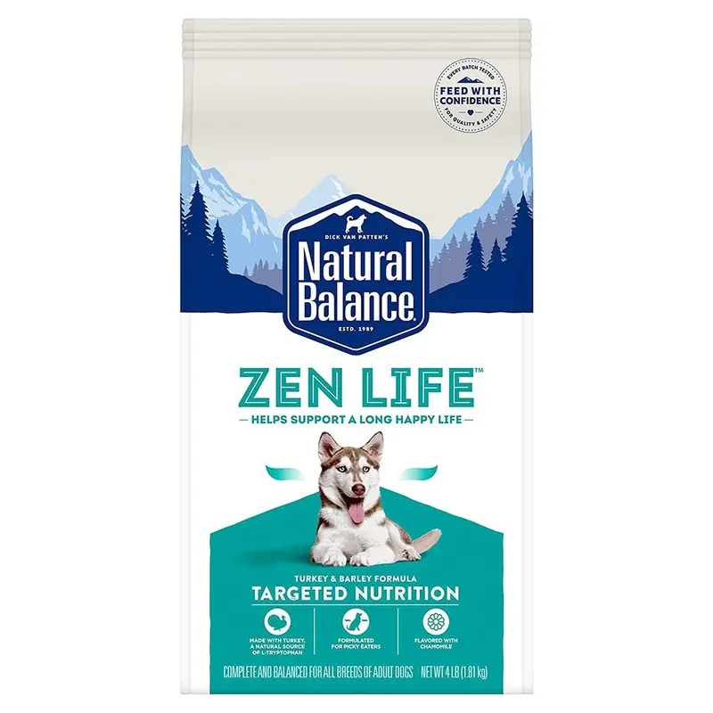 Natural Balance Pet Foods Zen Life Dry Dog Food Turkey & Barley Formula 4-lb