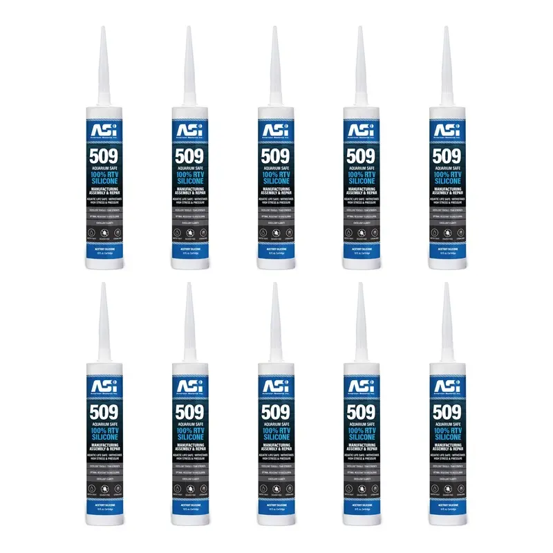 ASI Black Aquarium Silicone Sealant Cartridge 10.2-oz 10 Pack