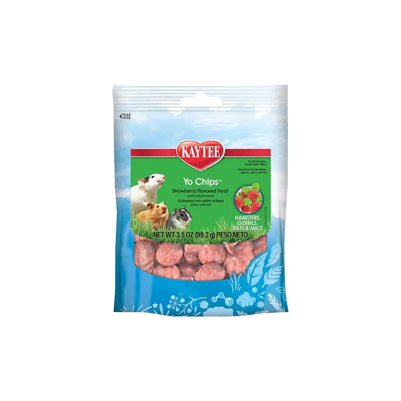 Kaytee Strawberry Flavor Yogurt Chips for Small Animals 3.5-oz