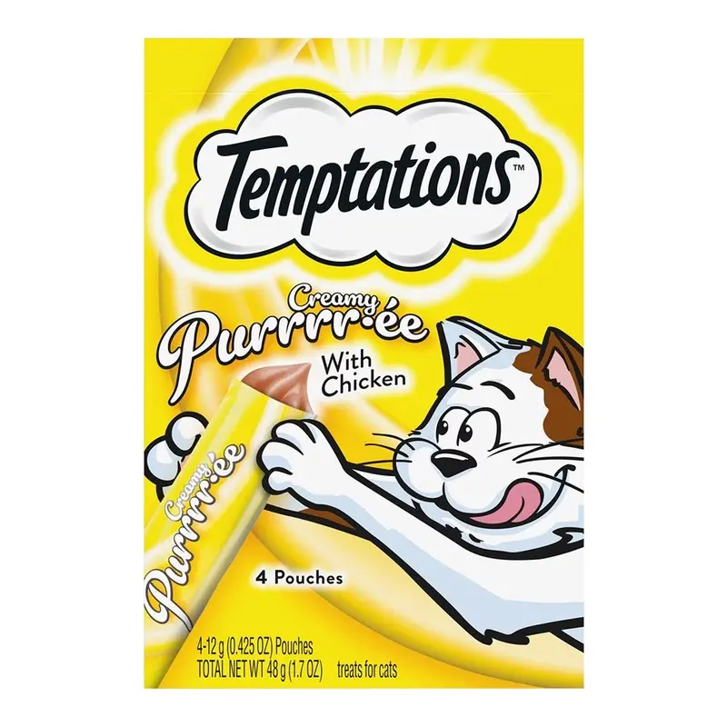 Temptations Creamy Creamy Pure Lickable Cat Treats Chicken 1.7-oz