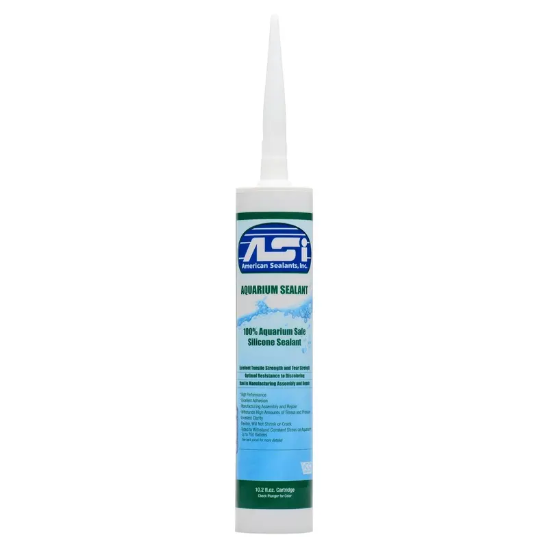 ASI Clear Aquarium Silicone Sealant Cartridge 10.2-oz Pack