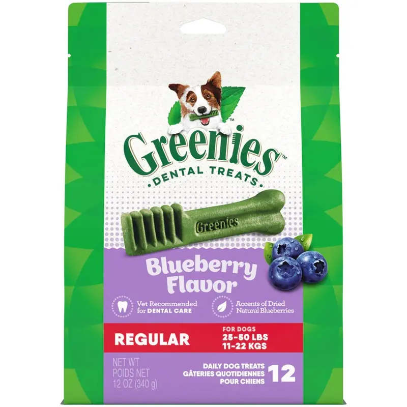 Greenies Blueberry Dog Dental Treats Regular 12-oz 12 Count