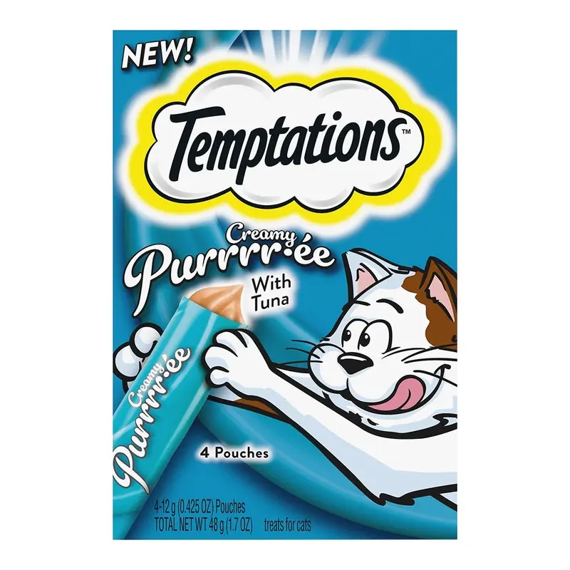 Temptations Creamy Creamy Pure Lickable Cat Treats Tuna 1.7-oz