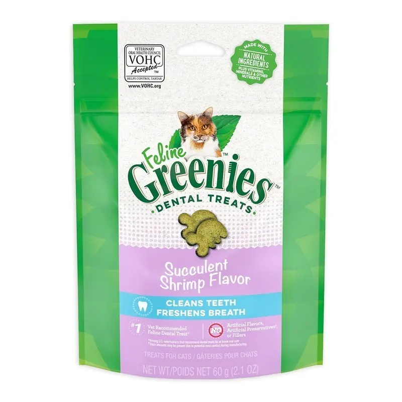 Greenies Feline Succulent Shrimp Adult Cat Dental Treats 2.1-oz