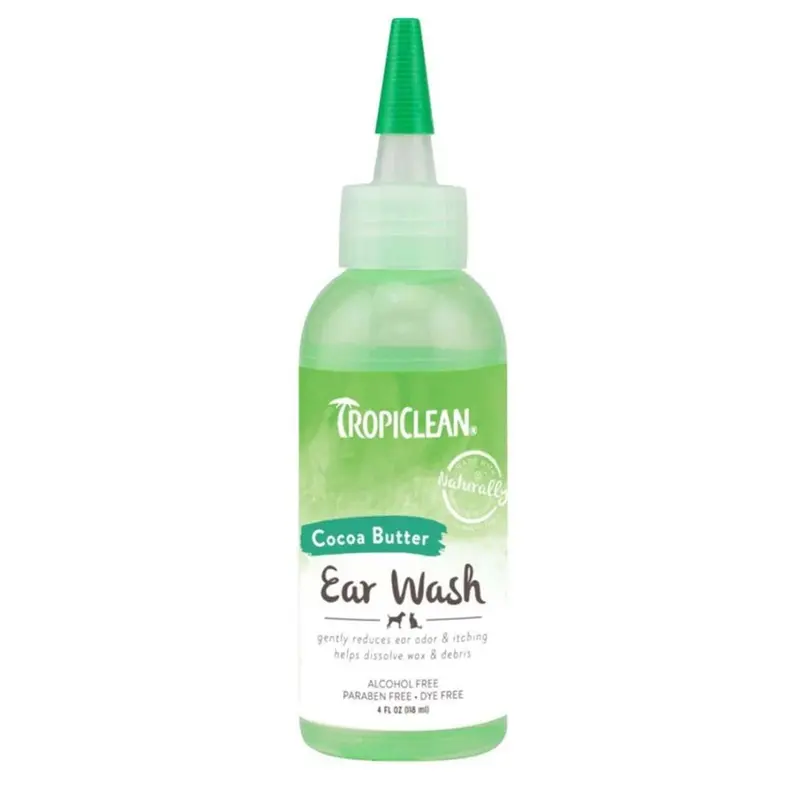 TropiClean Alcohol Free Ear Wash for Dogs & Cats 4-oz