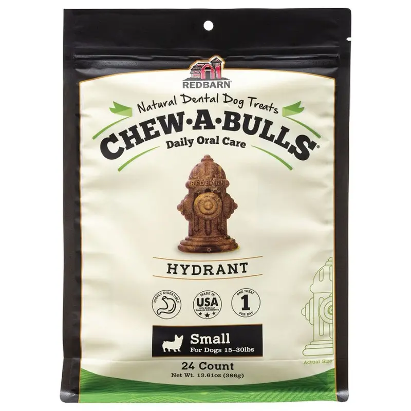 Redbarn Chew-A-Bull Hydrant Dog Dental Treats Small 24 Count 13.61-oz