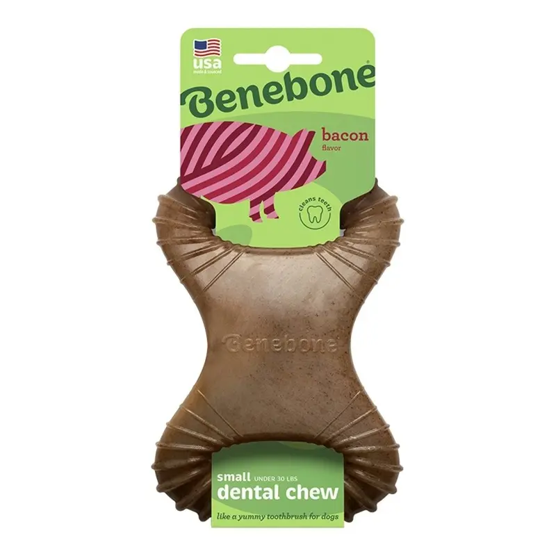 Benebone Dental Chew Dog Toy Bacon Small