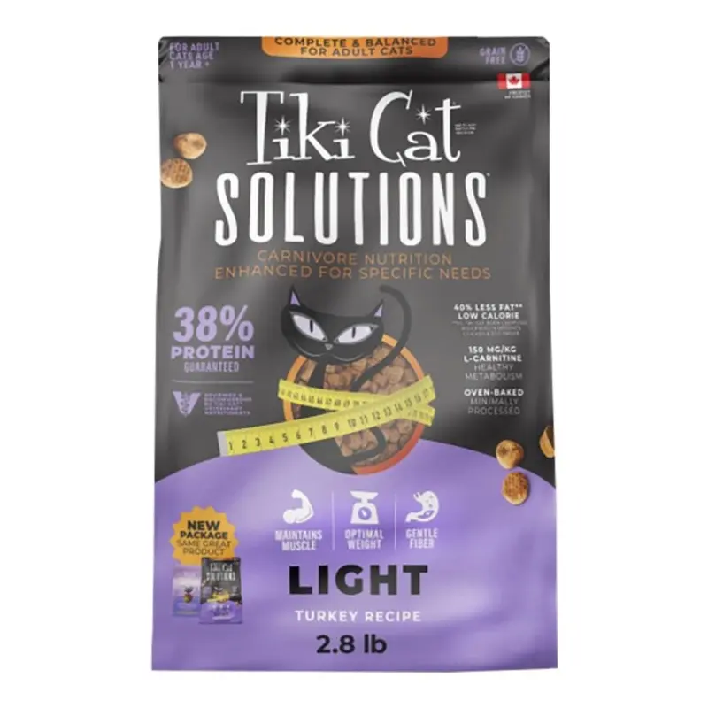 Tiki Pets Cat Solution Grain-Free Dry Cat Food Light Turkey 2.8-lb