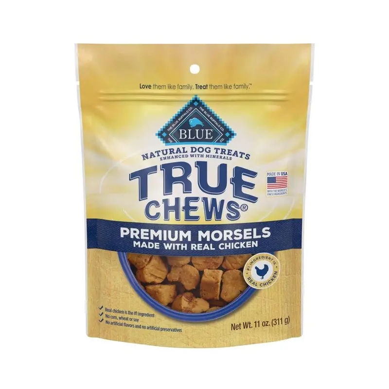 Blue Buffalo True Chews Premium Morsels Natural Dog Treats Real Chicken 11-oz
