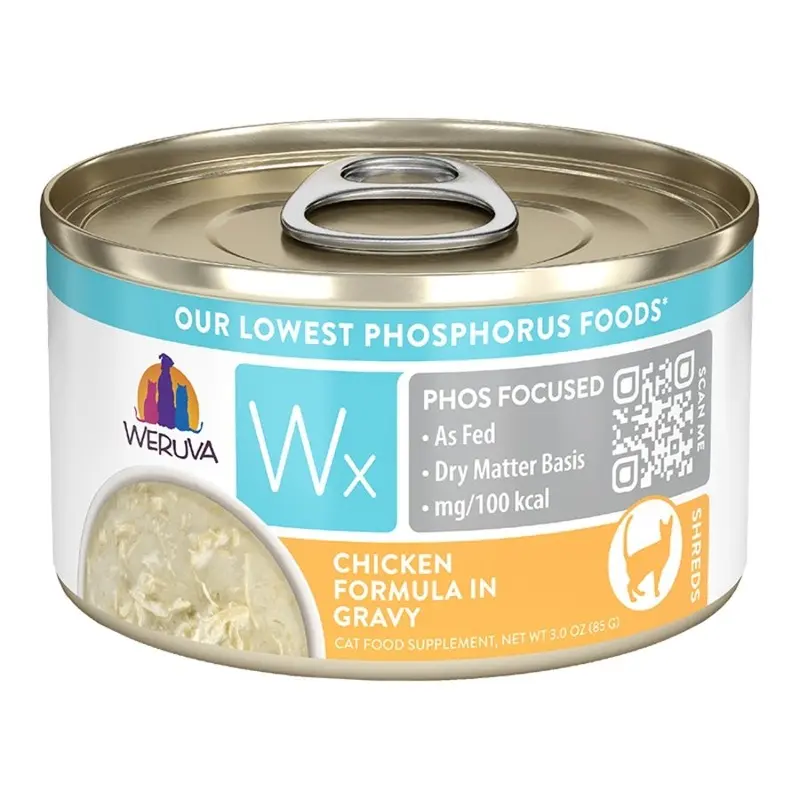 Weruva Wx Phos Focused Wet Cat Food Chicken Formula in Gravy 3-oz