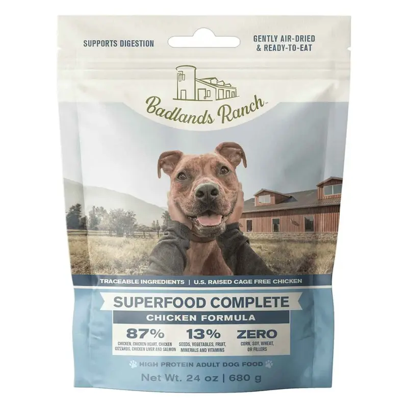 Badlands Ranch Superfood Complete Air-Dried Dog Food Chicken 24-oz