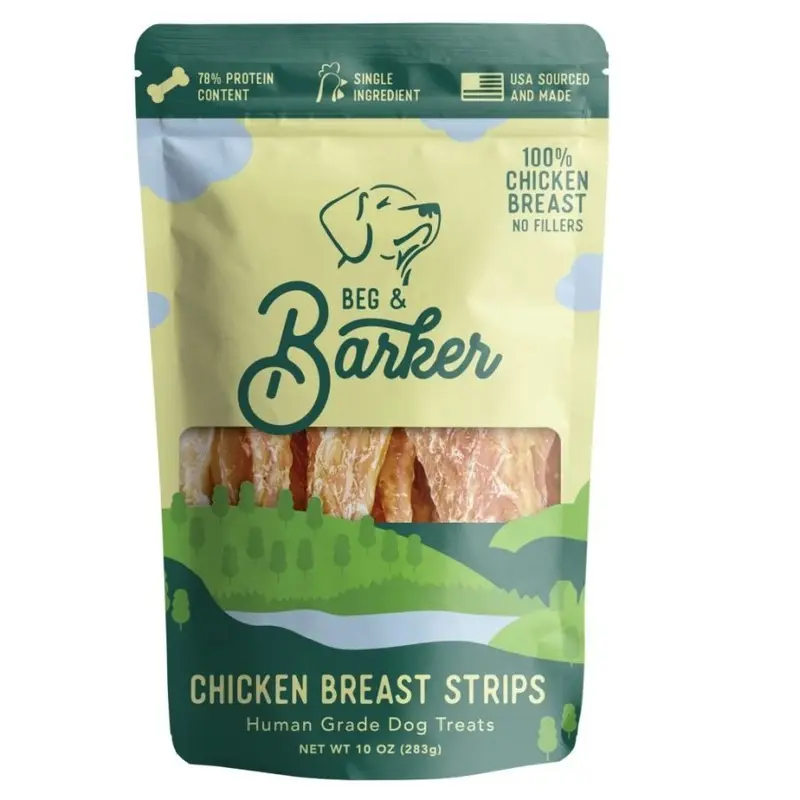 Beg & Barker Chicken Breast Strips Dog Jerky Treats 10-oz