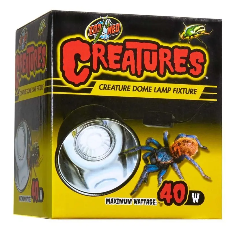 Zoo Med Creatures Dome Reptile Lamp Fixture Black 40W