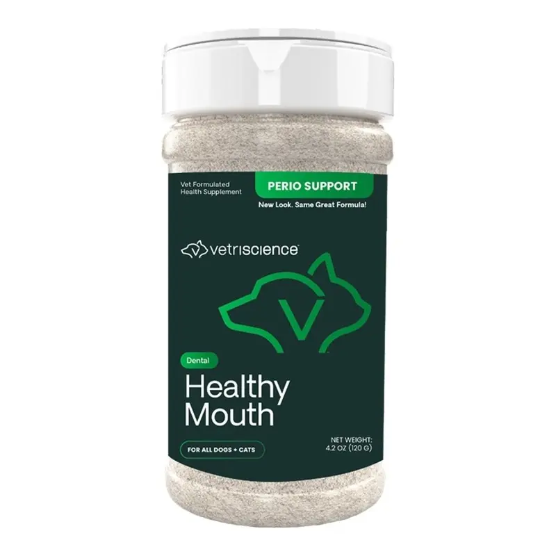 VetriScience Healthy Mouth Perio Support Dental Powder for Dogs & Cats 4.2-oz