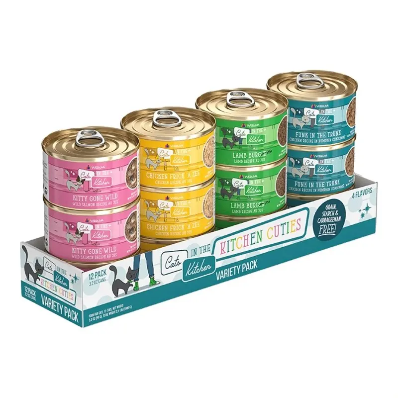 Weruva Cats in the Kitchen Cuties Variety Pack Canned Cat Food 3.2-oz Cans 12 Count