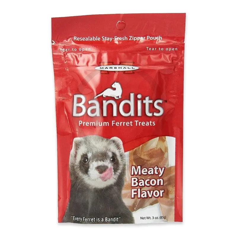 Marshall Pet Products Bandits Ferret Treat Meaty Bacon 3-oz