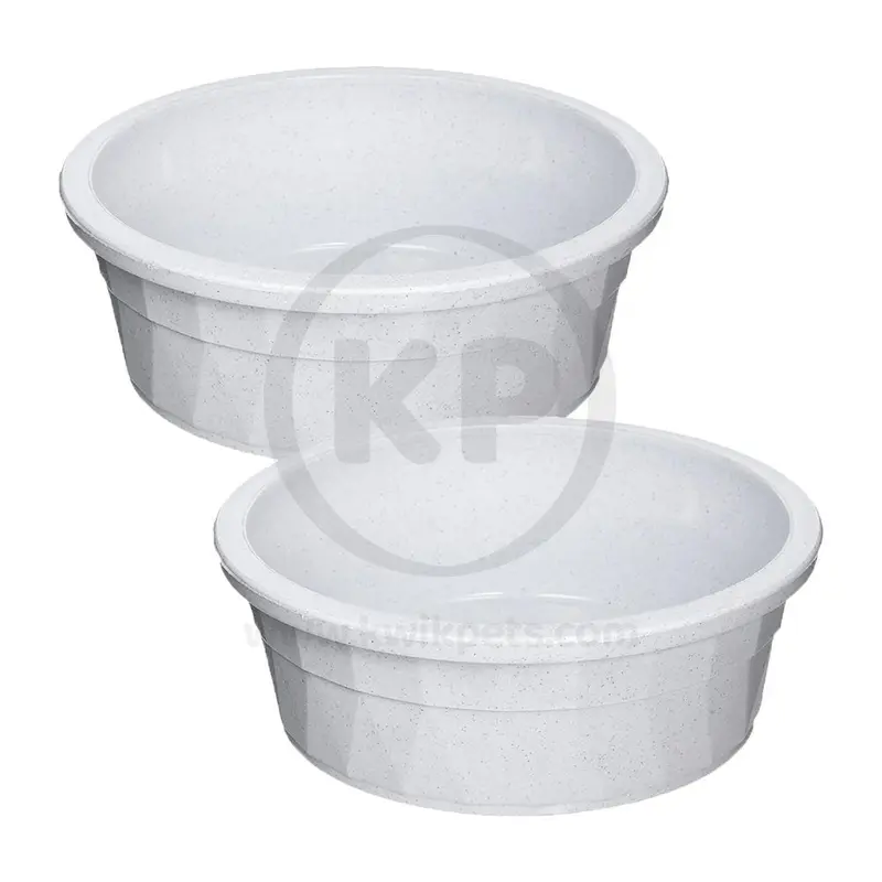 Van Ness Plastics Heavyweight Crock Dish Grey 106-oz Jumbo 2 Pack